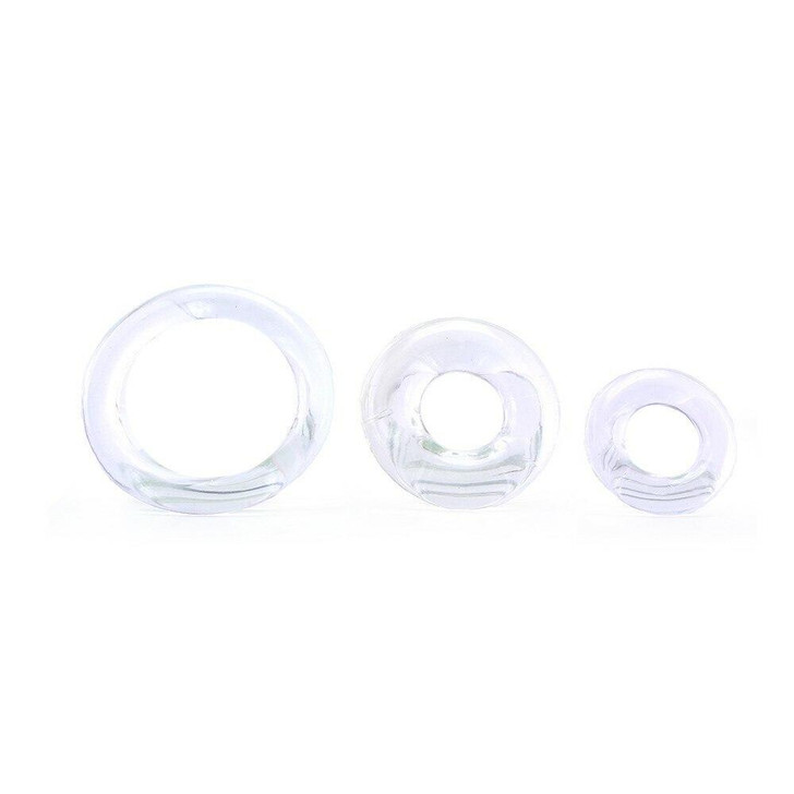 RingO X3 Super Stretchy Erection Rings in Clear at Bed Time Toys