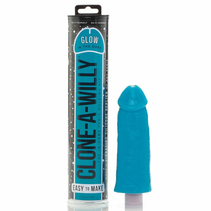 Clone-A-Willy Vibrator Kit in Glow-In-The-Dark Blue