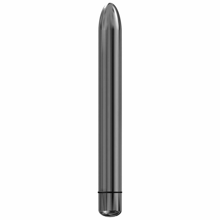 Platinum Series 5 Inch PowerBullet Vibrator in Gun Metal at Bed Time Toys