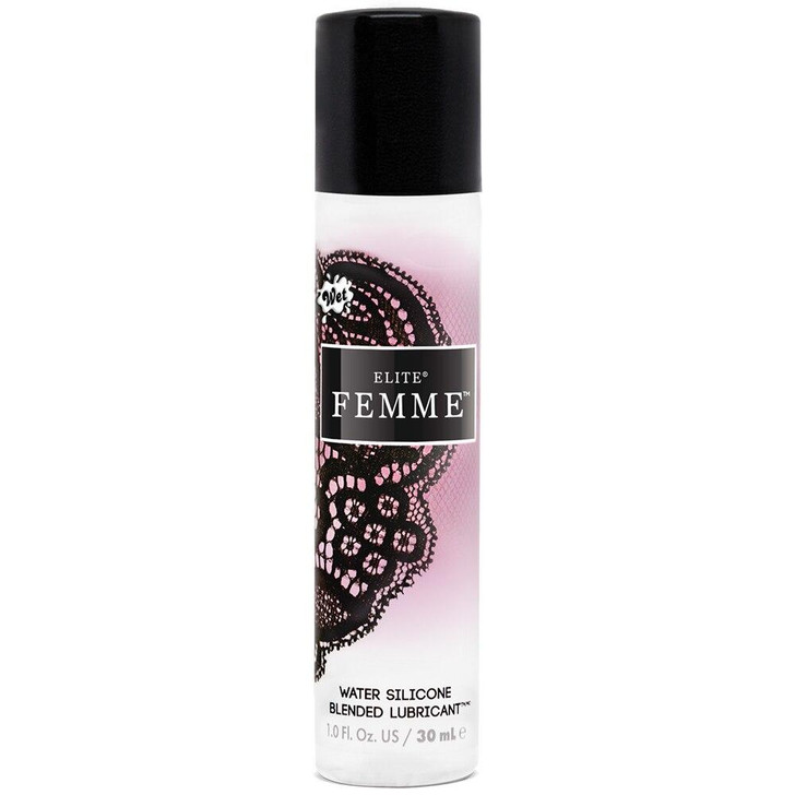 Wet Elite Femme Blended Water-Silicone Hybrid Lubricant in 1oz/30mL at Bed Time Toys