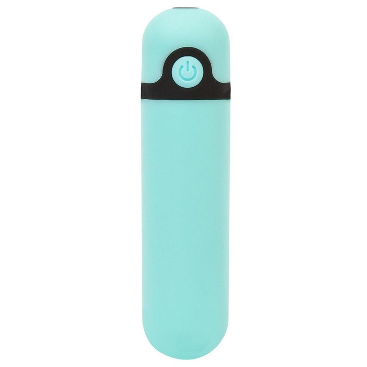 Simple & True 3.5" Rechargeable Bullet Vibrator in Teal at Bed Time Toys