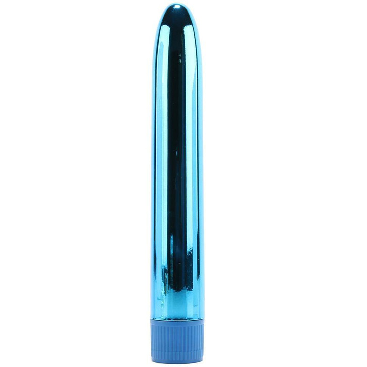 Classix 7" Slimline Rocket Vibrator in Metallic Blue