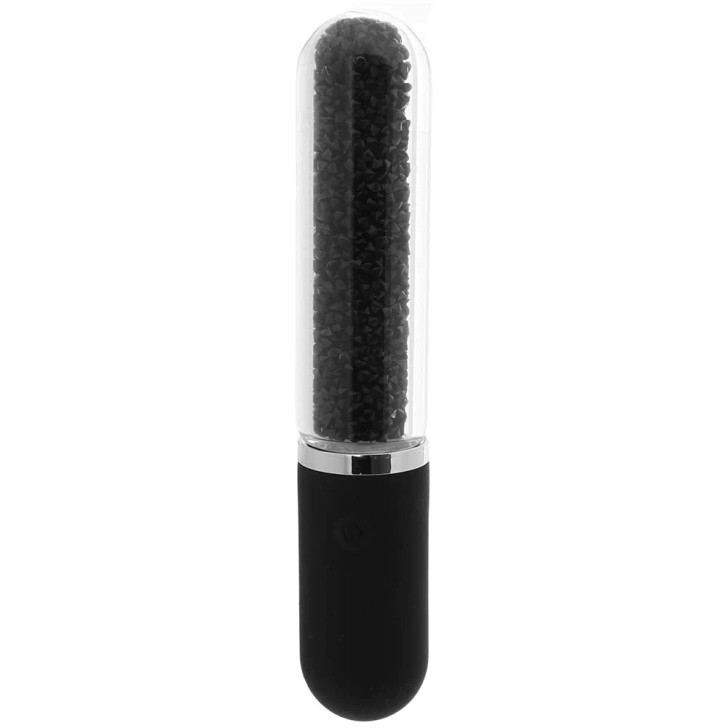 Stardust Charm Rechargeable Glass Vibrator in Black at Bed Time Toys