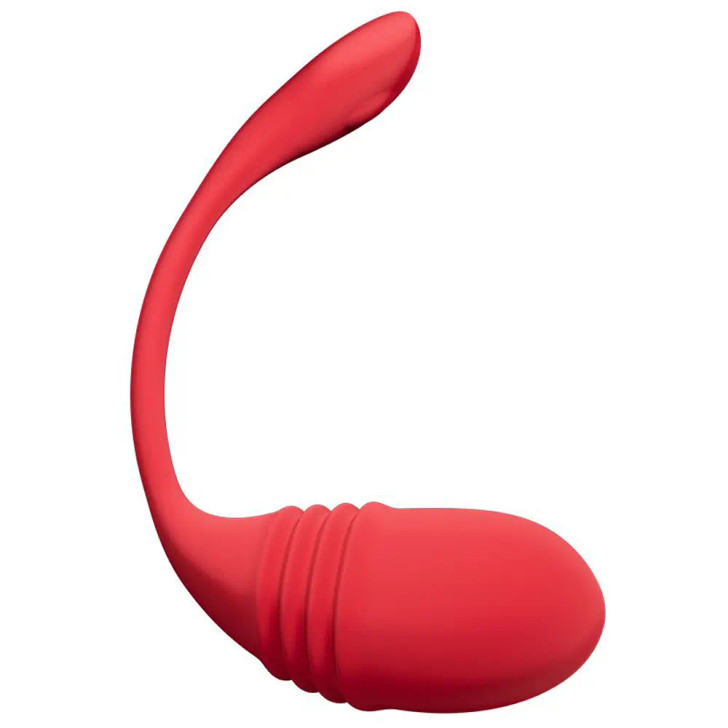 Vulse Thrusting Vibrating Eggin Red at Bed Time Toys