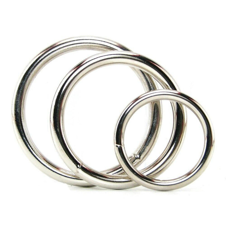 Metal Cock Ring Set at Bed Time Toys