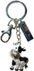 Black/White Cow Key Ring with Diamonds & New York Tag