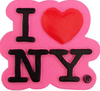Poly Neon Pink I Love NY Magnet 