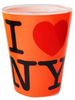I Love NY Neon Orange Shot Glass 