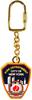 FDNY Red Shield Gold Plated Key Ring