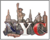 NYC Color Skyline Metal Magnet Image