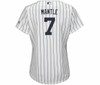Mickey Mantle NY Yankees Replica Ladies Home Jersey - back