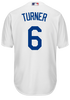 Trea Turner Jersey - LA Dodgers Replica Adult Home Jersey - back