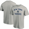 NY Yankees Heart and Soul Adult T-Shirt - Grey