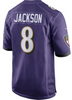 Lamar Jackson Jersey - Purple Baltimore Ravens Adult Nike Game Jersey - back