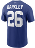 Saquon Barkley T-shirt - Blue NY Giants Adult Nike Cotton T-Shirt - back