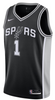 Victor Wembanyama Youth Jersey - Black San Antonio Spurs Swingman Kids Icon Edition Jersey - front