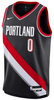 Damian Lillard Youth Jersey - Black Portland Trail Blazers Swingman Kids Icon Edition Jersey - front
