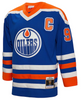 Wayne Gretzky Oilers Jersey - Blue 1986-87 Blue Line Throwback Jersey - front