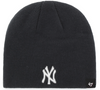 NY Yankees Black Frost Knit Beanie Hat