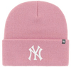 NY Yankees Haymaker Knit Cuffed Beanie- Pink