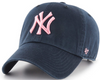 NY Yankees Clean Up Adjustable Cap - Navy Pink NY Dad Hat