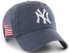 NY Yankees Clean Up Adjustable Cap - Navy US Flag