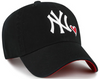 NY Yankees Clean Up Adjustable Cap - Black with Red Heart