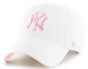 NY Yankees Clean Up Ballpark Adjustable Cap - White Pink Dad Hat