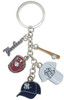 NY Yankees Charms Keychain - Jersey & Hat