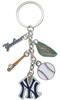 NY Yankees Charms Keychain - Stadium and Logo