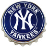 NY Yankees Oversized Bottle Cap Bottle Opener Magnet - Navy Stamp Design