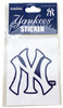 NY Yankees Logo Sticker - White