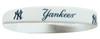 NY Yankees Rubber Bracelet - White
