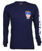 FDNY Patch and Sleeve Navy LS Tee - front