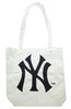 NY Yankees Canvas Tote Bag - Natural NY Logo