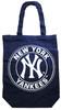 NY Yankees Canvas Tote Bag - Navy Stamp Design