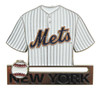 NY Mets Jersey Metal Magnet - Pinstripe