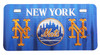 NY Mets Rubber Metallic Magnet - Blue