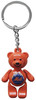 NY Mets Metal Teddy Bear Keychain -Orange