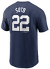 Juan Soto Youth T-Shirt - Navy NY Yankees Kids T-Shirt - back