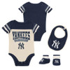 NY Yankees Baby Ivory 3-pc. Bib and Booties Set