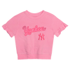 Yankees Girls French Terry Cotton 2-pc Set - Pink top