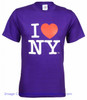 Purple I Love NY Tee Shirt