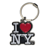 I Love NY Logo Mini Metal Keyring