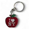 I Love NY Apple Metal Keyring - Red