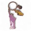 NYC Liberty Taxi Enamel Keyring - Purple