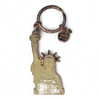 NYC Liberty Bust Enamel Keyring - Cream