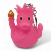 Statue of Liberty Rubber Duck Keyring - Pink