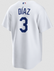 Edwin Diaz Youth Jersey - LA Dodgers Replica Kids Home Jersey - back