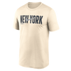 NY Yankees City Swoosh Dri-Fit T-Shirt - Cream